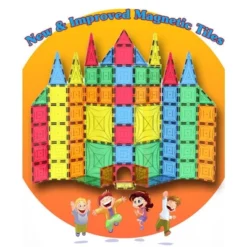 Mag Genius - 141 Pieces Larger Set Geometrical Shaped Colorful And Transparent Magnetic Building Tiles - 4D Shapes -Learning Toys Sales GUEST c54b5132 f92b 4387 83d7 dda8fddcd743