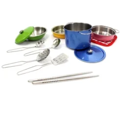 Insten 12 Piece Kids Pots And Pans Playset, Cooking Toy Kitchen Accessories Set
