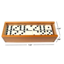 Toy Time Double Six Dominoes Set With Wooden Storage Case - 28 Pieces, Cream/Black -Learning Toys Sales GUEST c8331952 73e0 45e1 850e bfebf51cf147
