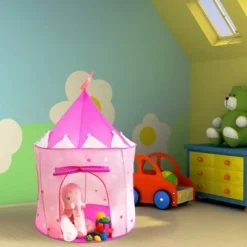 Toy Time Kids' Foldable Popup Princess Castle Play Tent With Carrying Bag - Pink 11 Toy Time Kids' Foldable Popup Princess Castle Play Tent With Carrying Bag - Pink -Learning Toys Sales GUEST c8c3d7b5 9d8b 4fea b185 9556200db82f