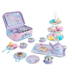 Jewelkeeper Tea Party Set For Little Girls With Tin Tea Set + Food & Carrying Case, Cat Design, 42 Piece -Learning Toys Sales GUEST c8e73aaf 9138 4344 8a23 bd7e8de1eeac