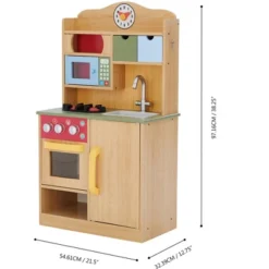 Teamson Kids Burlywood Kids Wooden Play Kitchen Toy & 5 Accessories TD-11708A -Learning Toys Sales GUEST ca0fa58e bfe9 41ae a5cc 868fcbf06785