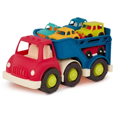 B. Toys - Car Carrier Truck & 6 Cars - Happy Cruisers 4 B. Toys - Car Carrier Truck & 6 Cars - Happy Cruisers - Image 2