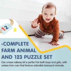 Leo & Friends Wooden Railway 123 Puzzle And Bead Set 18-Pieces -Learning Toys Sales GUEST cd059039 6b97 43ff 8dbf 1cce6792d604