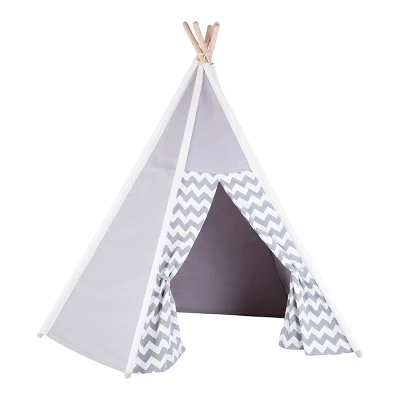 Kaplan Early Learning Easy View Foldable Gray And White Canvas Tent 3 Kaplan Early Learning Easy View Foldable Gray And White Canvas Tent
