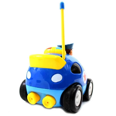 Link 4" Cartoon RC Police Car With Music, Lights & Action Figure, Remote Control Toy For Toddlers & Kids | Blue 3 Link 4" Cartoon RC Police Car With Music, Lights & Action Figure, Remote Control Toy For Toddlers & Kids | Blue