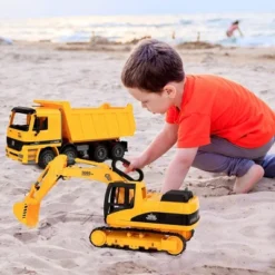 Toy To Enjoy Excavator & Dump Truck Toy For Kids (Set Of 2) 15 X 5 X 5 Inches -Learning Toys Sales GUEST d1bfa480 1e04 420c a5c6 52ec65c5f8d5