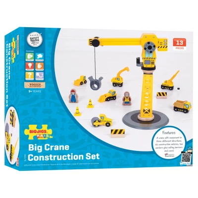 Bigjigs Rail Big Crane Construction Set Wooden Railway Train Set Accessory 3 Bigjigs Rail Big Crane Construction Set Wooden Railway Train Set Accessory