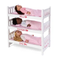 Badger Basket 1-2-3 Convertible Doll Bunk Bed With Bedding - Pink/Stripe -Learning Toys Sales GUEST d3b21b48 37d6 4f20 9e12 6cb3f9fe6fd0