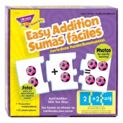 TREND Easy Addition/Sumas Faciles Fun-to-Know Puzzles, Pack Of 2