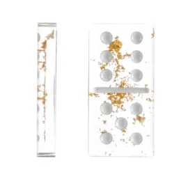 Acrylic Dominos Set - 28-Piece Domino Game With Display Box - Strategy Game, Tabletop Decoration And Modern Home Decor - Gold Foil -Learning Toys Sales GUEST d6fb135b e4d5 4c70 9392 4255147d8ee9