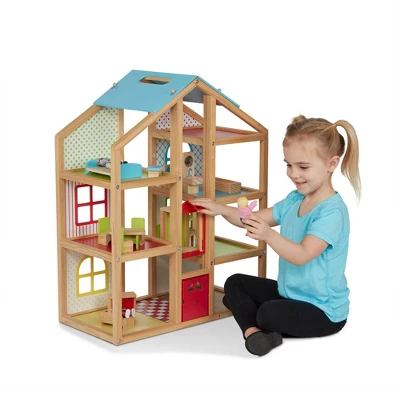 Melissa & Doug Hi-Rise Wooden Dollhouse With Furniture, Garage And Working Elevator 9 Melissa & Doug Hi-Rise Wooden Dollhouse With Furniture, Garage And Working Elevator - Image 7