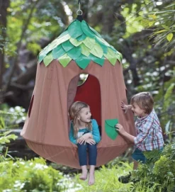 HearthSong Woodland HugglePod HangOut Set With Nylon Hanging Tent, LED Leaf Lights And Crescent Stand -Learning Toys Sales GUEST d98b5350 751c 4de5 8861 015bdf4a0e9d