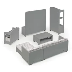 Media Room Furniture Set For 18" Dolls - Gray/White -Learning Toys Sales GUEST da058b17 0001 4b6c a033 3edabbe9ec7a