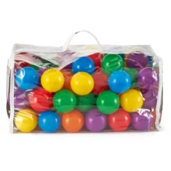 Intex Small Plastic Multi-Colored Fun Ballz For Indoor And Outdoor Ball Pits Or Splash Pools With Storage Carrying Bag, (100 Pack) -Learning Toys Sales GUEST dc3376ef e8cf 489a 9357 1c6600e4d793