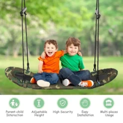 Costway Saucer Tree Swing Surf Kids Outdoor Adjustable Swing Set W/ Handle -Learning Toys Sales GUEST dc887475 40ec 44da 9620 1161aa72767b