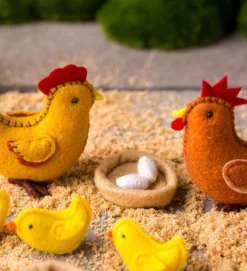 Magic Cabin - Felt Chickens Play Set For Kids Imaginative Play -Learning Toys Sales GUEST dd669fe4 7eb9 4a09 8a5b 630666f15a49