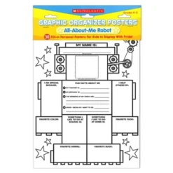 Scholastic Teacher Resources Graphic Organizer Poster, All-About-Me Robot, Grades K-2
