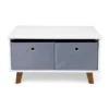 Morgan Mid-Century Kids' Activity Table With Fabric Storage Bins White/Gray - Humble Crew -Learning Toys Sales GUEST de103765 b4af 4a09 8ca0 259189fda903