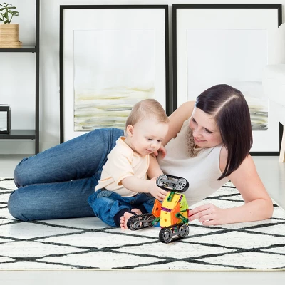 Costway 51 Pcs Magnetic Tiles Building Blocks Set Kids 5 Costway 51 Pcs Magnetic Tiles Building Blocks Set Kids - Image 3