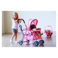 Joovy Baby Doll Caboose Tandem Stroller - Pink Dot -Learning Toys Sales GUEST df4e3eb2 69eb 43e4 bc39 43bd15931f15