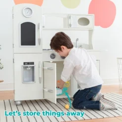 Teamson Kids Wooden Play Kitchen White Children's Fridge Freezer Oven TD-11414W -Learning Toys Sales GUEST dfb7dacb b573 49f3 b50c bf50d2a94b28