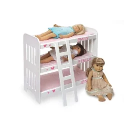 Badger Basket Triple Doll Bunk Bed With Ladder, Bedding, And Free Personalization Kit - Pink Gingham -Learning Toys Sales GUEST e369f1ac 77d6 4f6d ba99 db4ed17d3134