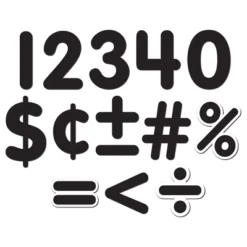 Teacher Created Resources Black Classic 2-1/2" Magnetic Numbers, 65 Pieces