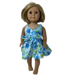 Doll Clothes Superstore Size 6 Matching Girl And Doll Blue Flower Sundress -Learning Toys Sales GUEST e44b61d1 2036 47fe a469 2de7fa2242c9