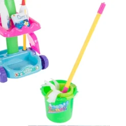 Toy Time Kids' Pretend Cleaning Set – Play Housekeeping And Janitor Accessories Cart With Broom, Mop, And Dustpan -Learning Toys Sales GUEST e55893b6 8156 4403 80b9 c3b08e596c49
