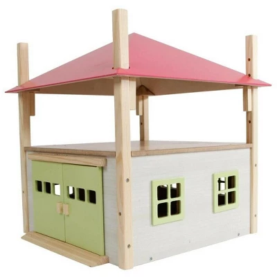 Kids Globe 1/32 PINK Wooden Hay Barn With Loft And Adjustable Roof By Kids Globe 610085 5 Kids Globe 1/32 PINK Wooden Hay Barn With Loft And Adjustable Roof By Kids Globe 610085 - Image 3