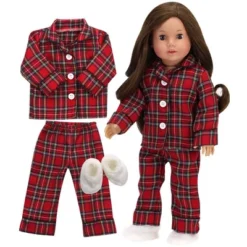 Sophia’s Red Flannel Pajamas And Slippers Set For 18" Dolls -Learning Toys Sales GUEST e809e6f2 c115 474a a055 75e644dfb7c4