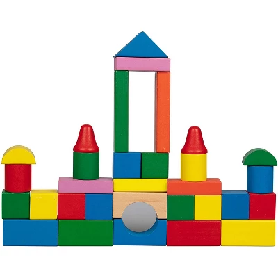 Right Track Toys Wooden Blocks Toy Set For Building - Rainbow Colored, 100 Pieces 5 Right Track Toys Wooden Blocks Toy Set For Building - Rainbow Colored, 100 Pieces - Image 3