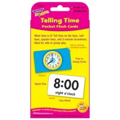 TREND Telling Time Pocket Flash Cards -Learning Toys Sales GUEST ea3a1a54 20e4 408c 9405 d9e03568acf2