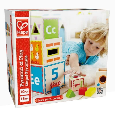 HAPE Pyramid Of Play Toddler Wooden Nesting Blocks 5 HAPE Pyramid Of Play Toddler Wooden Nesting Blocks - Image 3