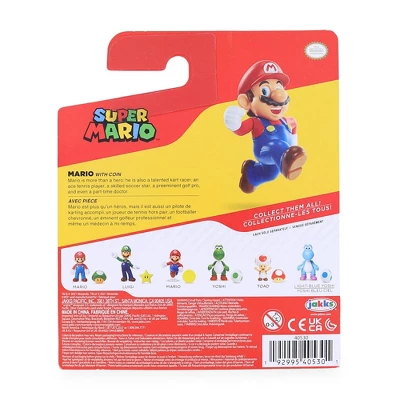 Jakks Pacific Super Mario World Of Nintendo 2.5 Inch Figure | Mario With Coin 3 Jakks Pacific Super Mario World Of Nintendo 2.5 Inch Figure | Mario With Coin