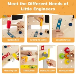 Costway Wooden Tool Bench Workbench Toy Play For Kids With Tools Set For Toddlers Ages 3 + -Learning Toys Sales GUEST ef18f4b8 3603 4eb4 afa5 367032c2eaae