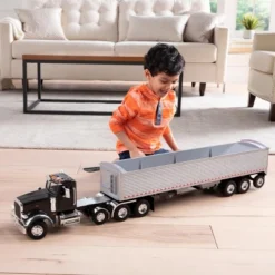 ERTL 1/16 Big Roads Black Peterbilt Model 367 With Grain Trailer And Lights & Sounds 47367 -Learning Toys Sales GUEST f01b10c9 e075 4557 a52b 5d9071bb2a5b