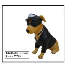 Biker's Dog Buddy Hersey" Figure For 1:12 Models By American Diorama"