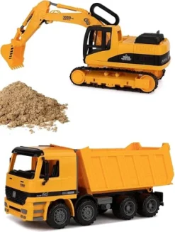 Toy To Enjoy Excavator & Dump Truck Toy For Kids (Set Of 2) 15 X 5 X 5 Inches -Learning Toys Sales GUEST f1c0ef62 73ff 4cec bd73 80338b983917