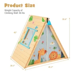 Costway Climbing Triangle With Tent Triangle Climber Crawling Toys For Kids & Baby -Learning Toys Sales GUEST f2a17709 8127 47bb bdf2 35a01d28060b