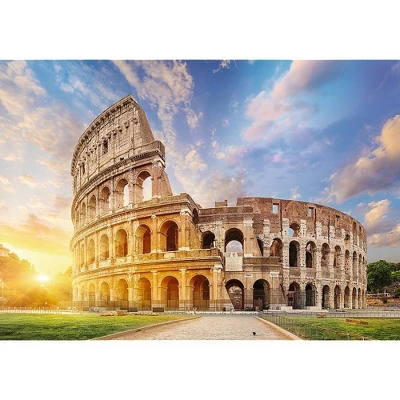 Trefl Romantic Sunset: Colloseum Rome Italy Jigsaw Puzzle - 1000pc 4 Trefl Romantic Sunset: Colloseum Rome Italy Jigsaw Puzzle - 1000pc - Image 2