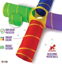 4-Way Play Tunnel For Kids To Crawl Through 8 Feet Foldable Into A Carrying Bag - Play22USA -Learning Toys Sales GUEST f5cb1425 d93e 4d17 8876 ea4525270beb