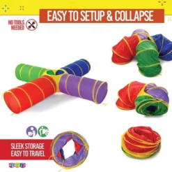 4-Way Play Tunnel For Kids To Crawl Through 8 Feet Foldable Into A Carrying Bag - Play22USA -Learning Toys Sales GUEST f80b2ac7 518a 4762 8d2b 71c742b90a07