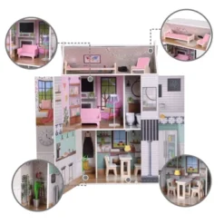 Olivia's Little World By Teamson Kids Wooden Dreamland Farmhouse Dollhouse Set -Learning Toys Sales GUEST fbfbb2a9 719d 4412 b397 63d666b3c475
