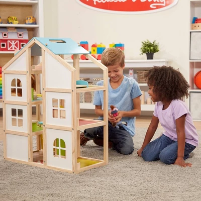 Melissa & Doug Hi-Rise Wooden Dollhouse With Furniture, Garage And Working Elevator 7 Melissa & Doug Hi-Rise Wooden Dollhouse With Furniture, Garage And Working Elevator - Image 5