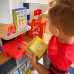 KidKraft 2-in-1 Restaurant & Delivery Wooden Play Store -Learning Toys Sales GUEST fcaffbe2 e067 49b6 9e77 3b3630c767b5