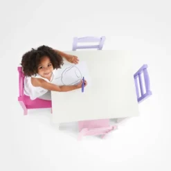 5pc Forever Kids' Wood Table And 4 Chair Set White - Humble Crew -Learning Toys Sales GUEST fd0b9944 ee8d 4521 bd26 7932b385f5cc