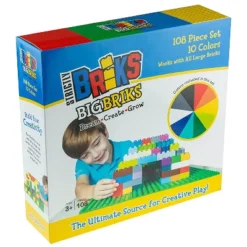 Strictly Briks Toy Large Building Blocks For Kids And Toddlers, 100% Compatible With All Major Brands,10 Multi Colors, 108 Pieces - Ages 3 And Up -Learning Toys Sales GUEST fd52c570 aceb 47ac b75f 71a19f05ff97