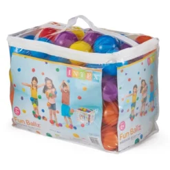 Intex 100-Pack Large Plastic Multi-Colored Fun Ballz For Ball Pits Or Splash Pools, Includes Bag For Safety And Storage -Learning Toys Sales GUEST ffede873 6f9a 4cdb 8b21 ccb27b721ee2